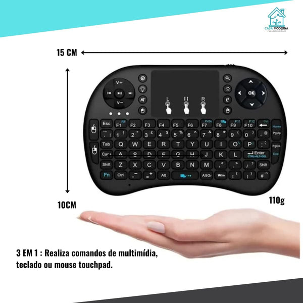 Mini Teclado Controle Sem Fio Para Smart Tv E Tv Box